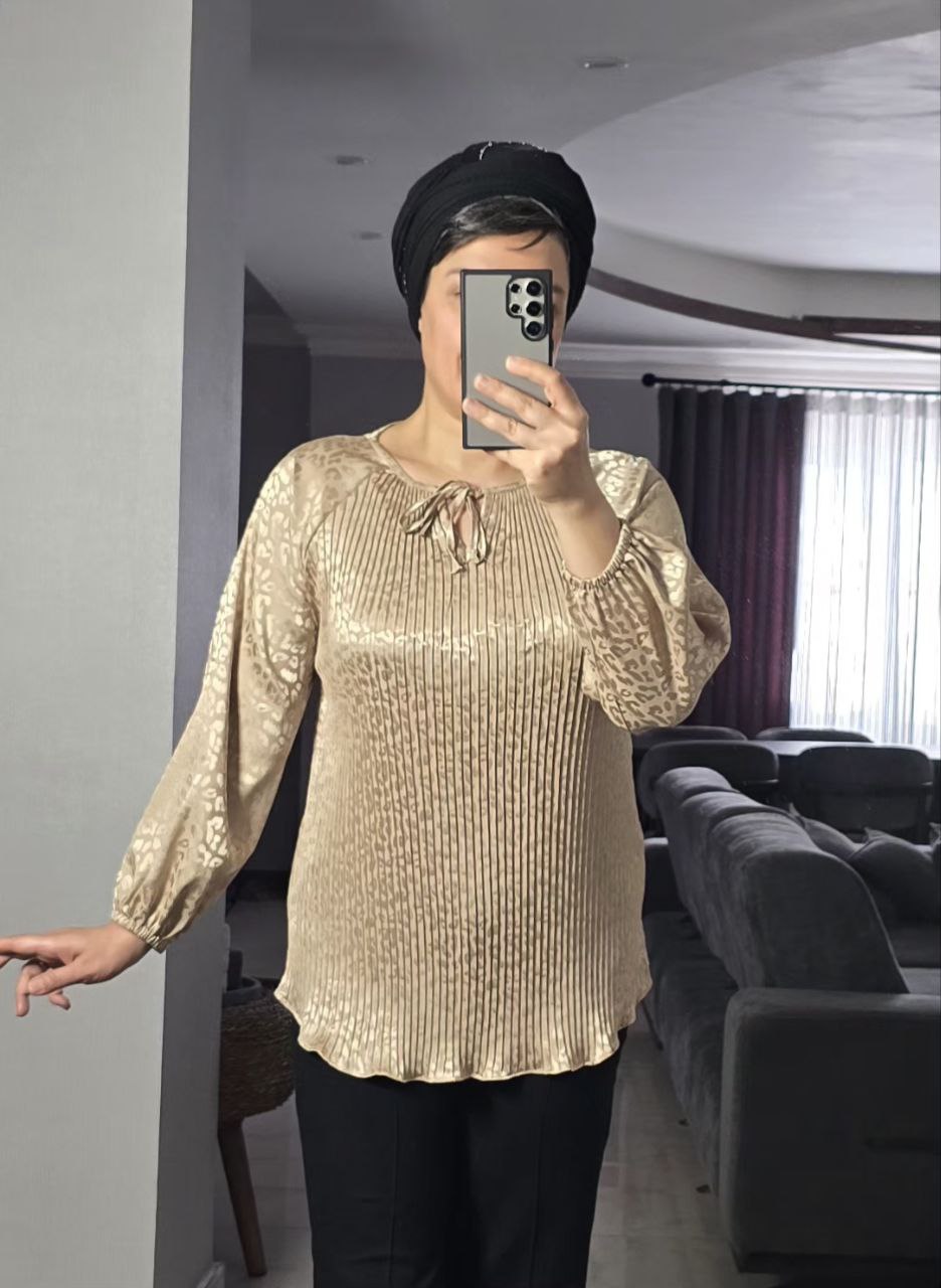 شومیز ساتن پلیسه